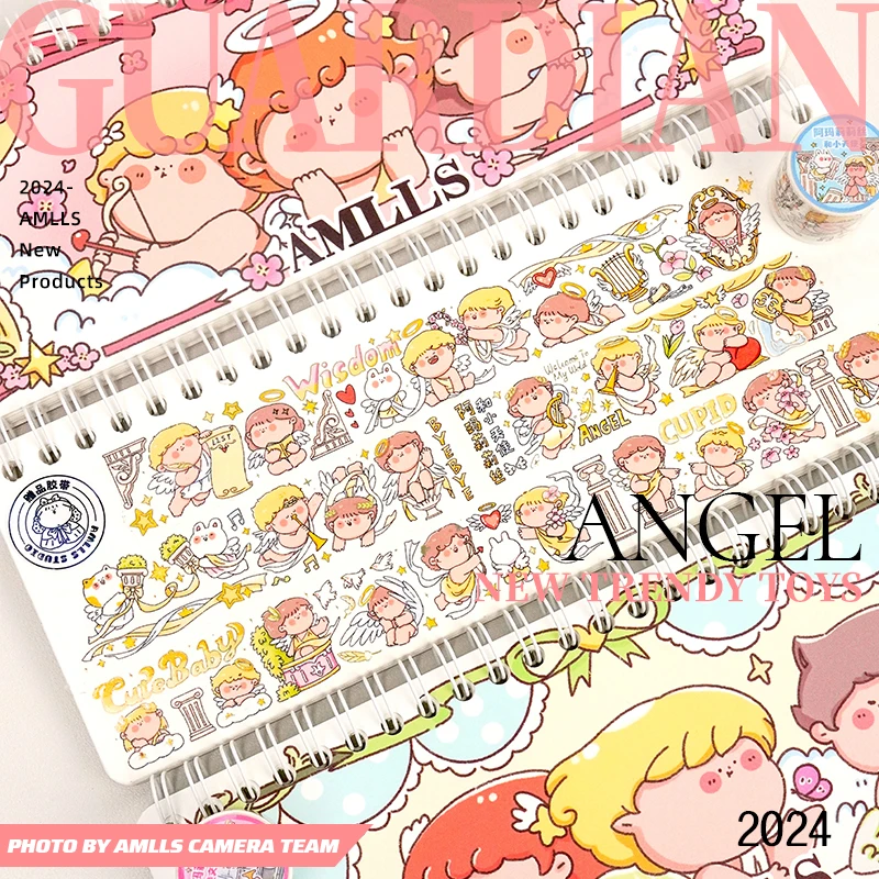 AMLLS-Cute Mini Book Collage e Paper Tape, Cartoon Material Storage, Release Notebook