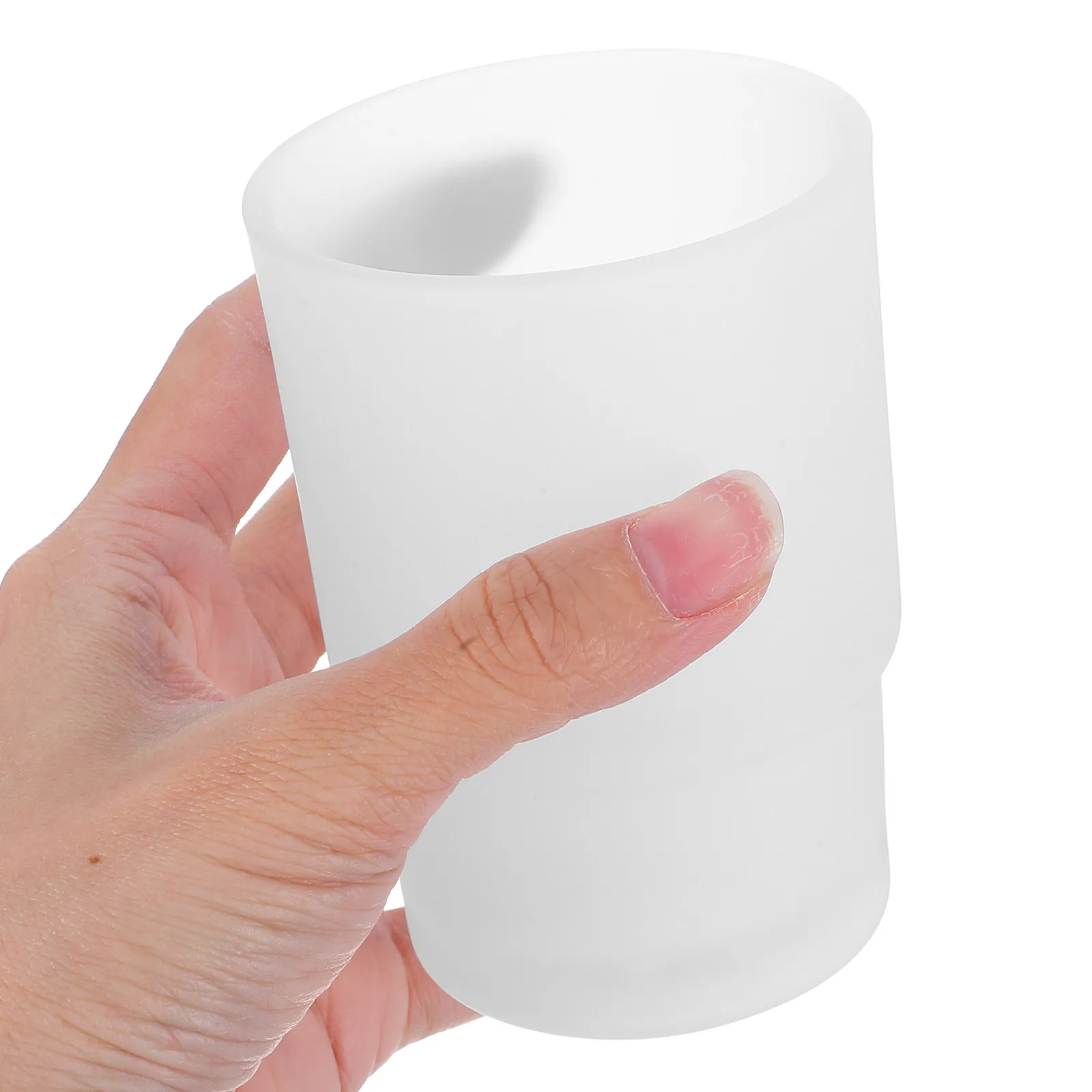 

2Pcs Glass Toothbrush Holder Set Bathroom Accessories Smooth Finish Resistant to Breakage Ideal for Couples Travel Home Or Hotel