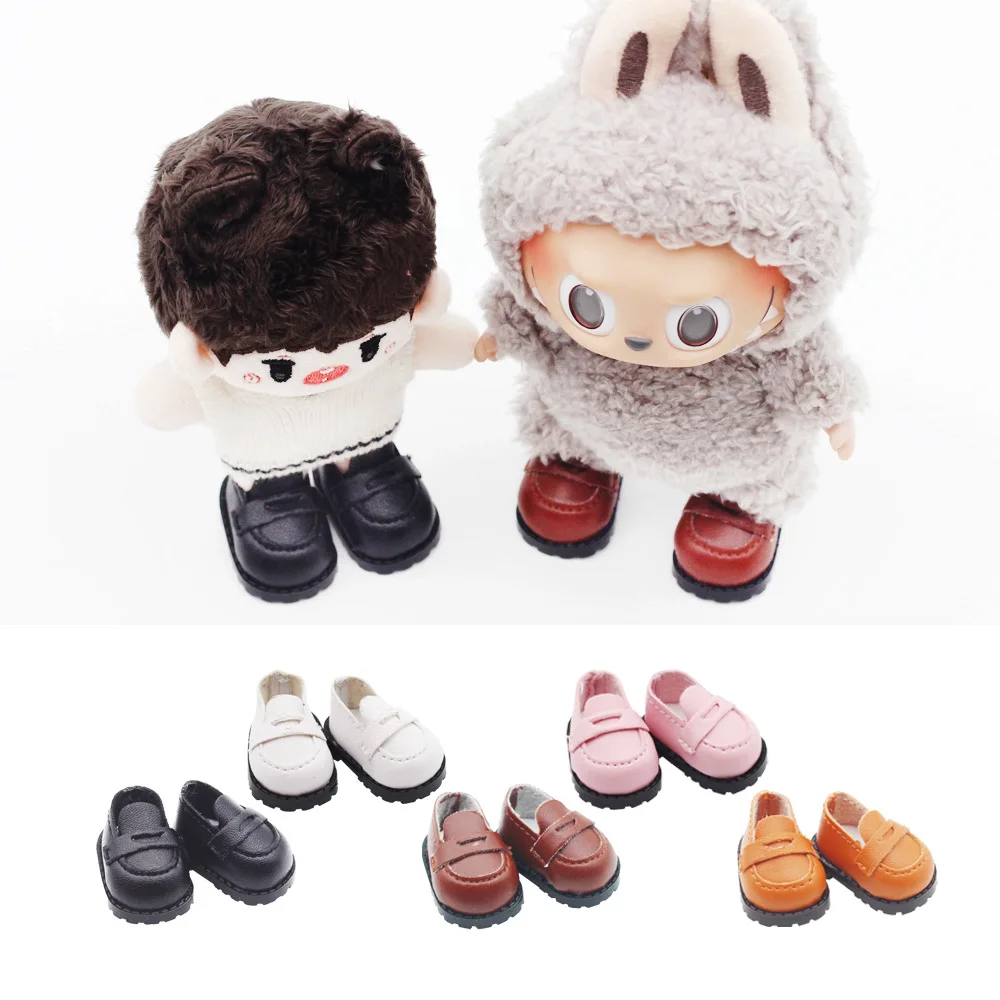 For Anime Labubu Leather Shoes Suitable for 17cm Shoes Leather Dolls Boots Toys Casual Dolls Accessories DIY Doll Toys