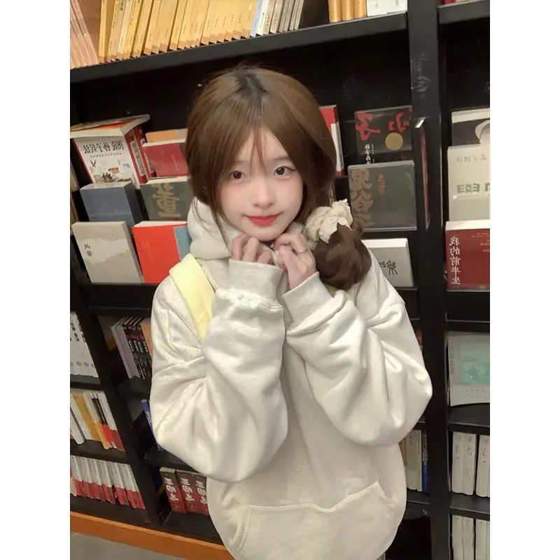 ay Pure Cotton Button up Hoodie Women's Autumn Winter Thiened Silver  Velvet Jaet American Trendy Brand Casual Wear