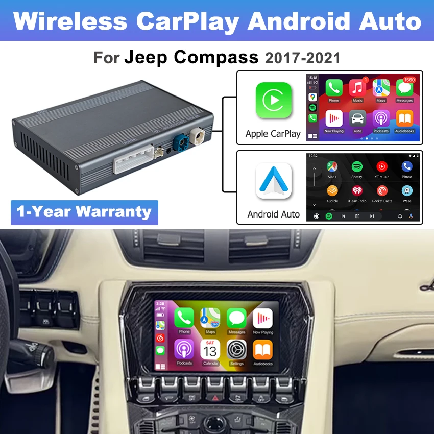 

Wireless CarPlay and Android Auto Retrofit Kit for Lamborghini Aventador 2012-2019 with Navigation Original Screen Upgrader