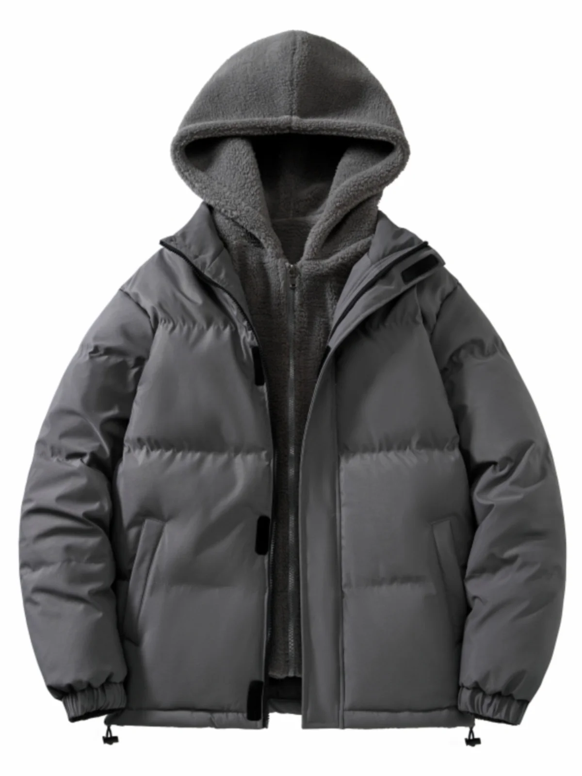 

Men's Thiened Cotton Jaet Bread Sle Winter Coat Warmth Student American Sle Faion Outerwear Winter Season Long Sve