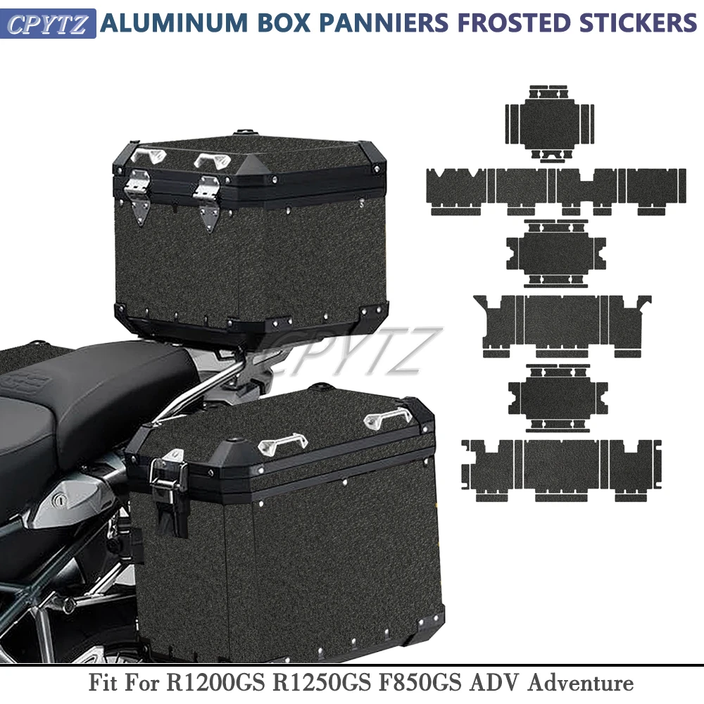 Image of Passend für R1200GS R1250GS F850GS ADV Adventure Motorrad-Aufkleber, Topcase-Koffer, schützender Aufkleber, Aluminium-Gepäckbox-Aufkleber