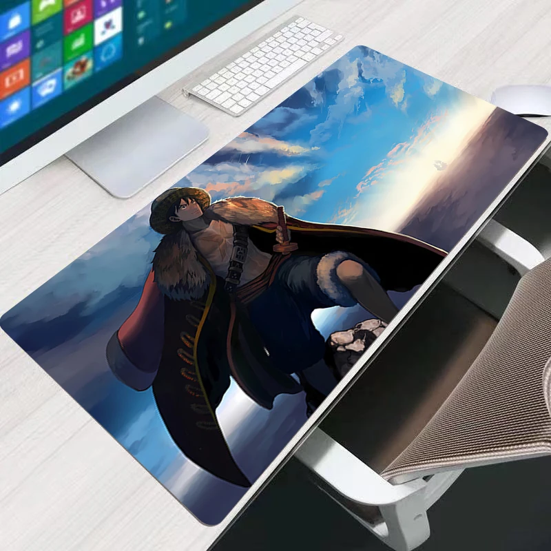 Mouse Pad 90x40cm one piece luffy Gamers Decoracion Gamer Desk Mat pc Mousepad Laptop Gaming Accessories Varmilo Keyboard Carpet