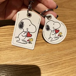 Anime Kawali Snoopy Woodstock Scheda di accesso Custodia protettiva Induzione Custodia morbida per carta a forma di gocciolina Regalo di compleanno per ragazze carino