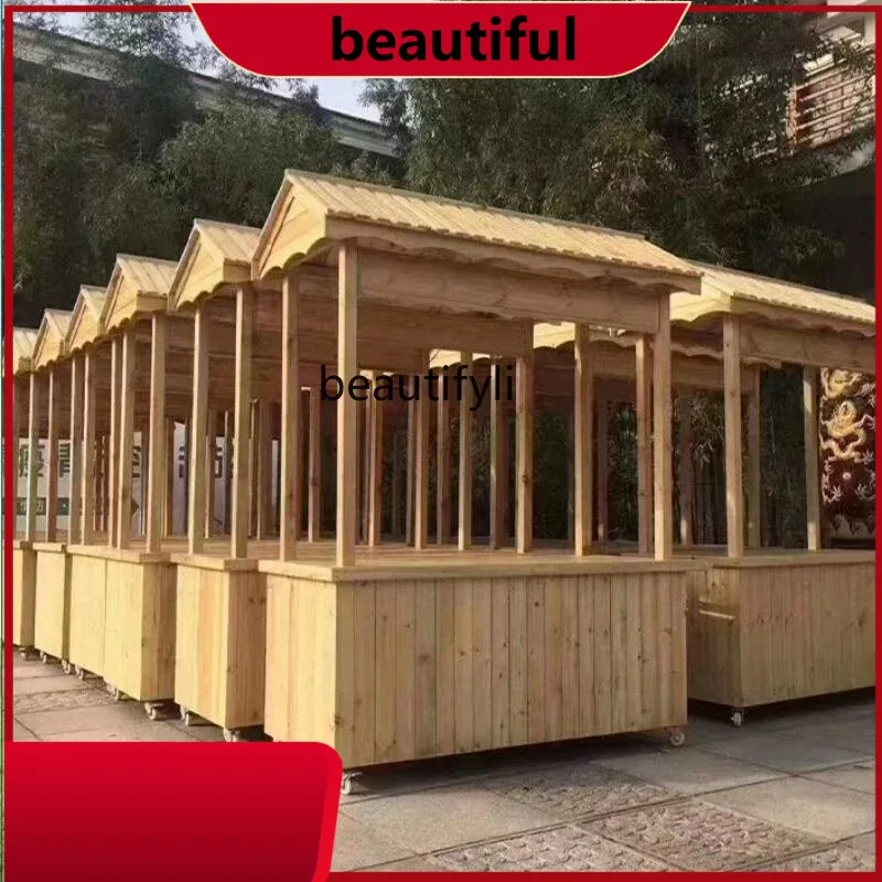 Snack trolley Mobile sale Outdoor stall promotion Night market Market booth cart H