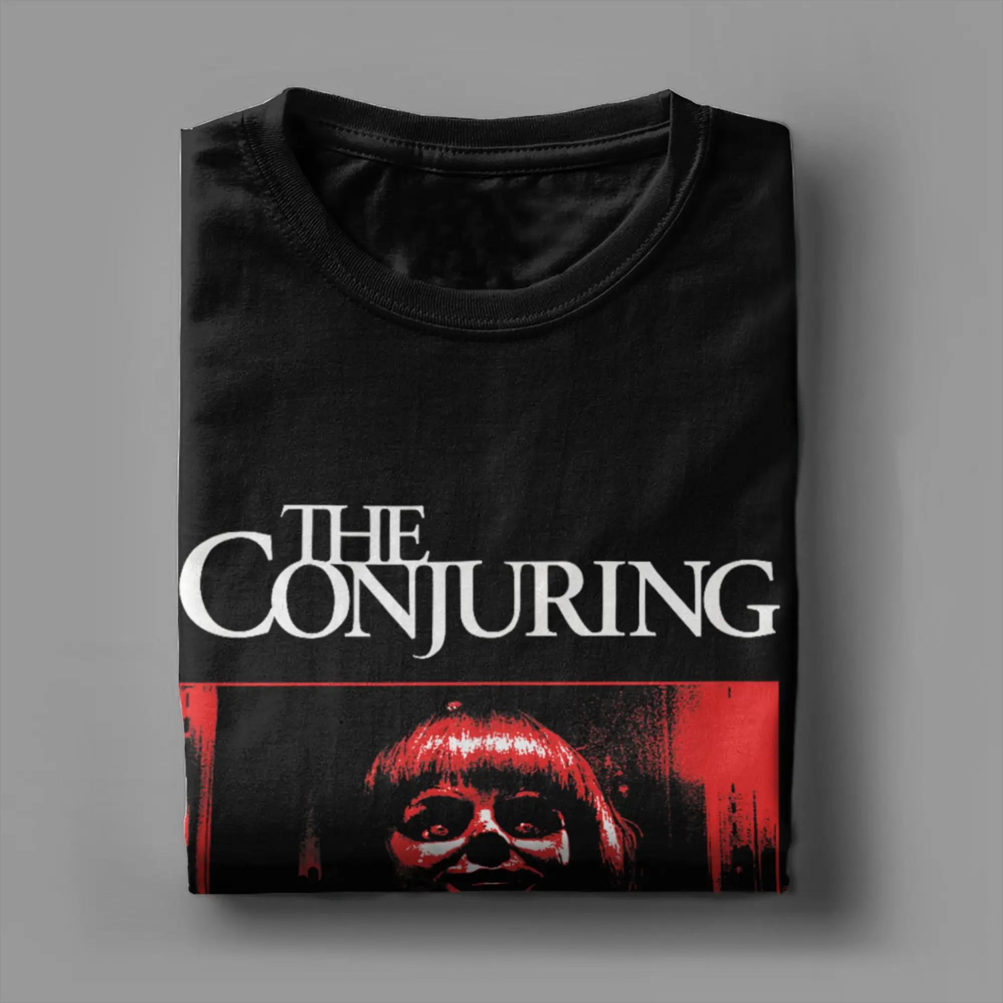 الصيف الشعوذة الأحمر أنابيل صور العصرية كول تي شيرت القطن تي شيرت للرجل Y2K متعة فضفاضة قصيرة الأكمام تي شيرت