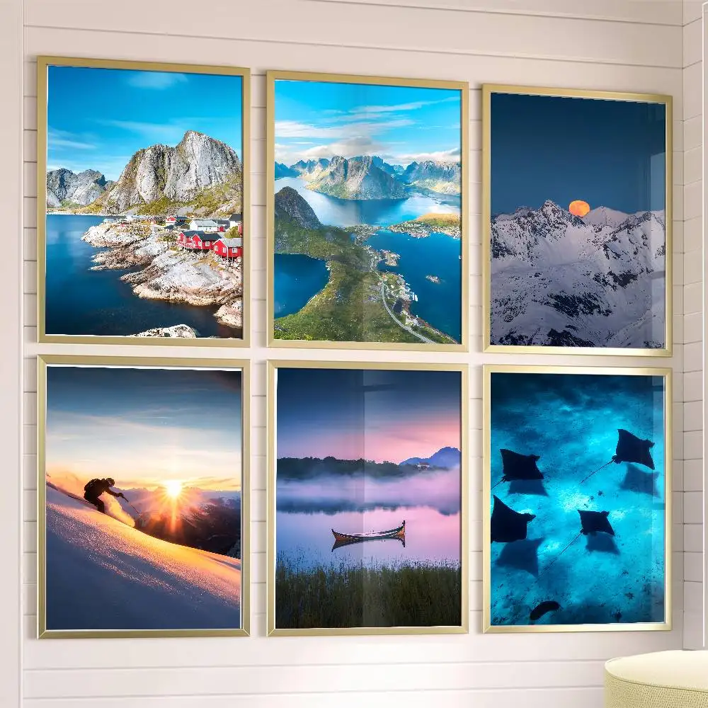

Natural Cool Sea Cliff Poster Posters,waterproof Paper Stickers,coffee Shops,bar Living Rooms