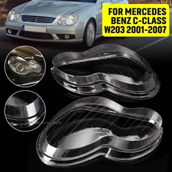 Car Front Headlight Lens Glass Cover For Mercedes For Benz W203 4-Door C180 C200 C230 C260 C280 2001-2007 Headlamp Cover Shell