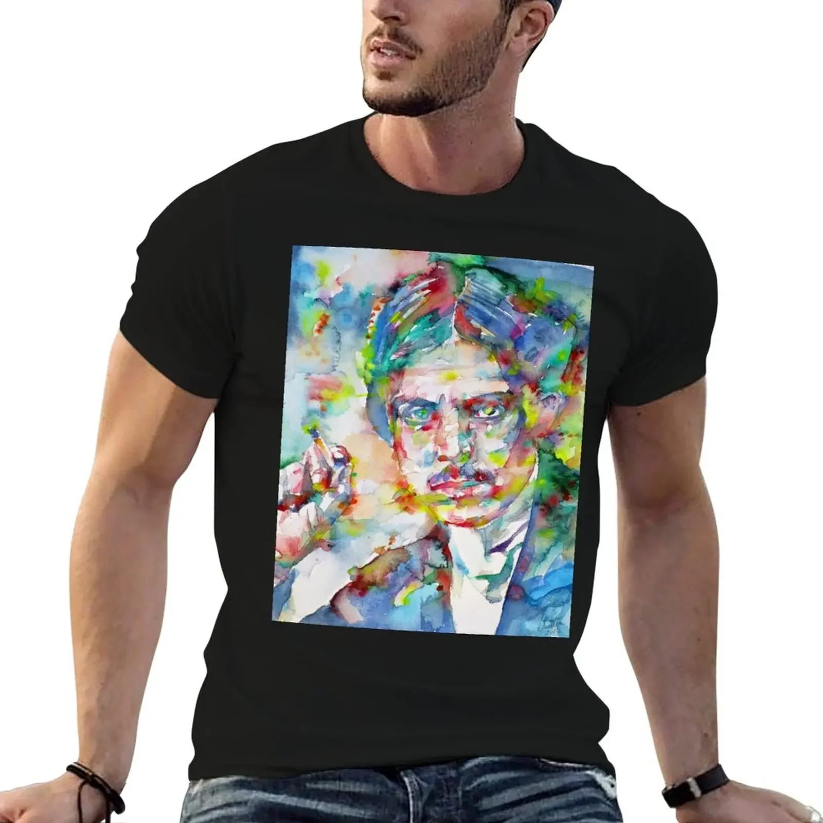 

LEWIS WYNDHAM - watercolor portrait T-Shirt sublime customizeds mens big and tall t shirts