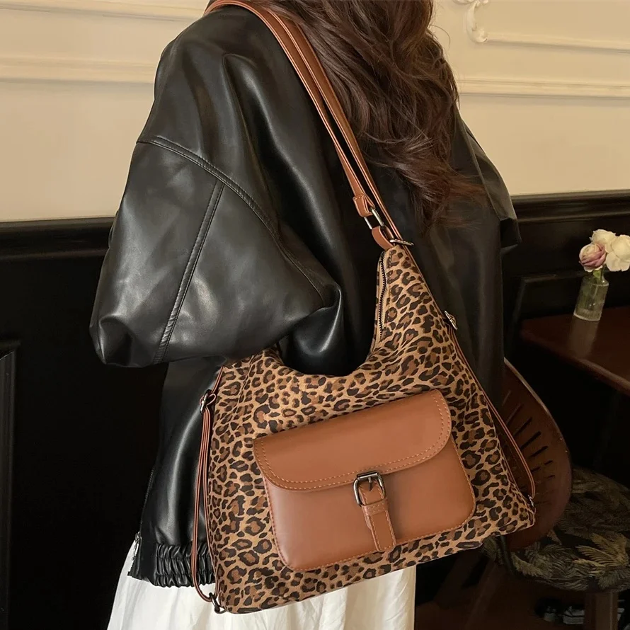 

Multifunctional Fashion Backpacks And Shoulder Bags For Women Leopard Prints Crossbody Bag Luxury Designer Handbags