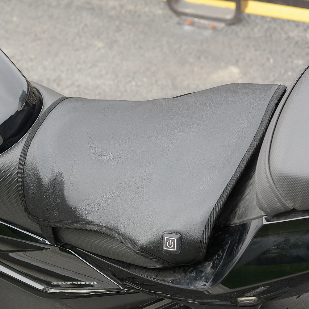 Motorcycle Seat Hot Pad Smart Temperature Control Heating Cushion Waterproof Motorbike Cover Cushion Anti-slip for Winter Warmer