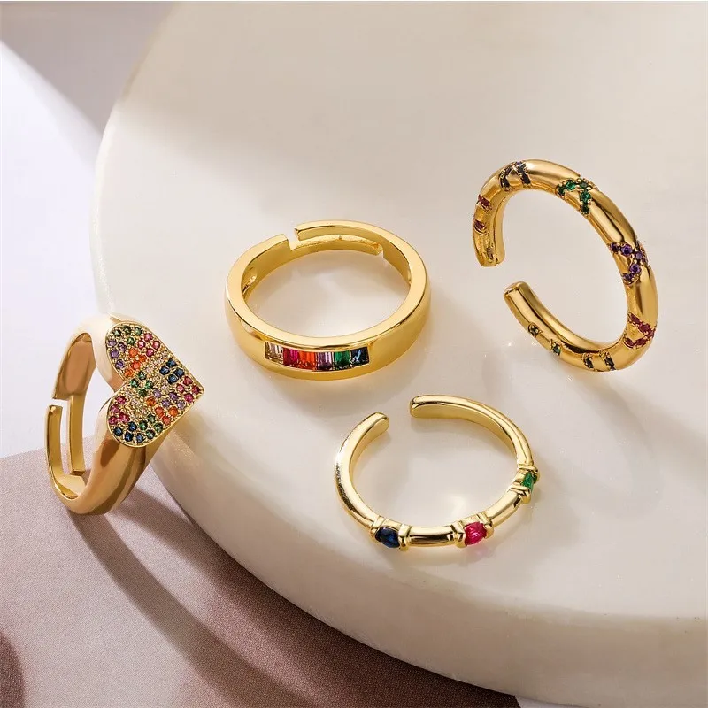 

Кольцо с камнем в форме глаза и цирконом, модное ювелирное изделие с животным узором, позолоченное 0K золотом, для трансграничной торговли