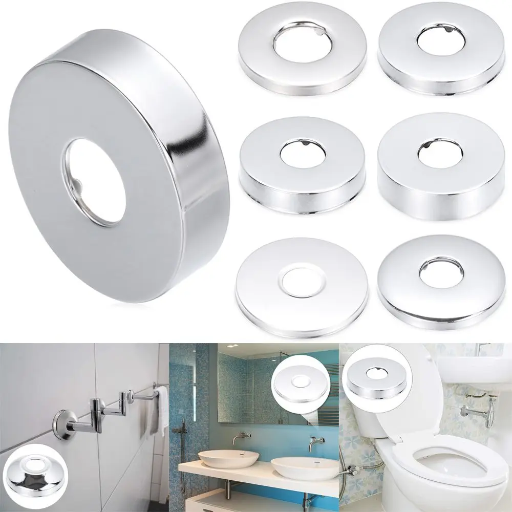 Shower Kitchen Chrome Stainless Steel Wall Flange Faucet Decor Faucet Accessories Faucet Decorative Cover Pipe Wall Covers
