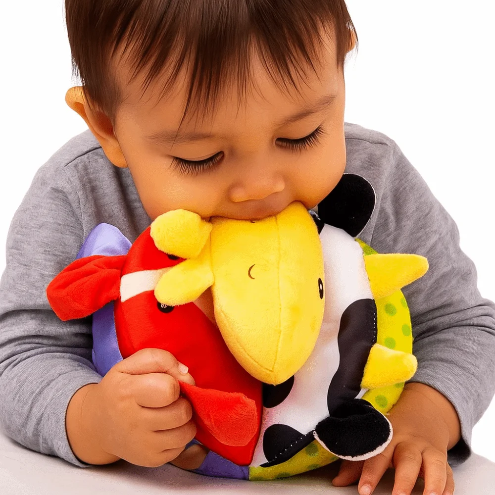 Babyhandgreepbal Montessori Training Vroeg onderwijs Intelligentieballen Handgemaakte interactieve babydoekballen Ouder-kind