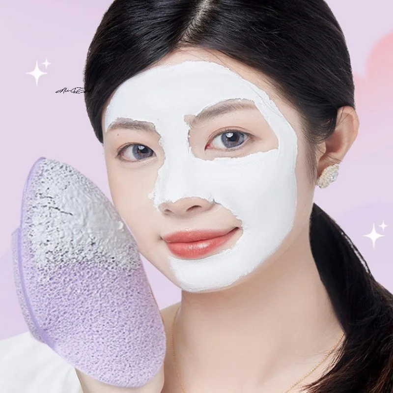 1 قطعة قابلة لإعادة الاستخدام لينة الوجه غسل نفث الوجه تنظيف الإسفنج الوسادة لإزالة الرؤوس السوداء العميقة سبا تدليك ماكياج أداة إزالة #4