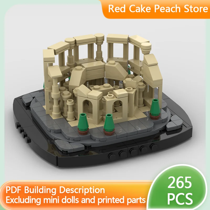 都市の街並みモデル MOC 組み立てブロック ミニローマコロッセオ モジュール式テクノロジー 子供向けホリデーギフト 組み立ておもちゃセット