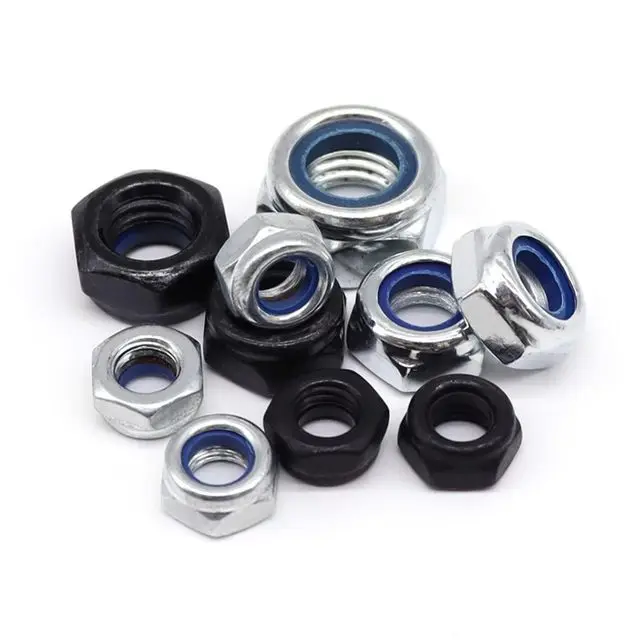 Weiyi Weißverzinkte Nylon-Sicherungsmutter Sechskant-Nylon-Einsatz Selbstsichernde Mutter 4 # -40 5 # -40 6 # -32 8 # -32 10 # -24 10 # -32 1/4-20 5/16-18 3/8-16 – Detail 4
