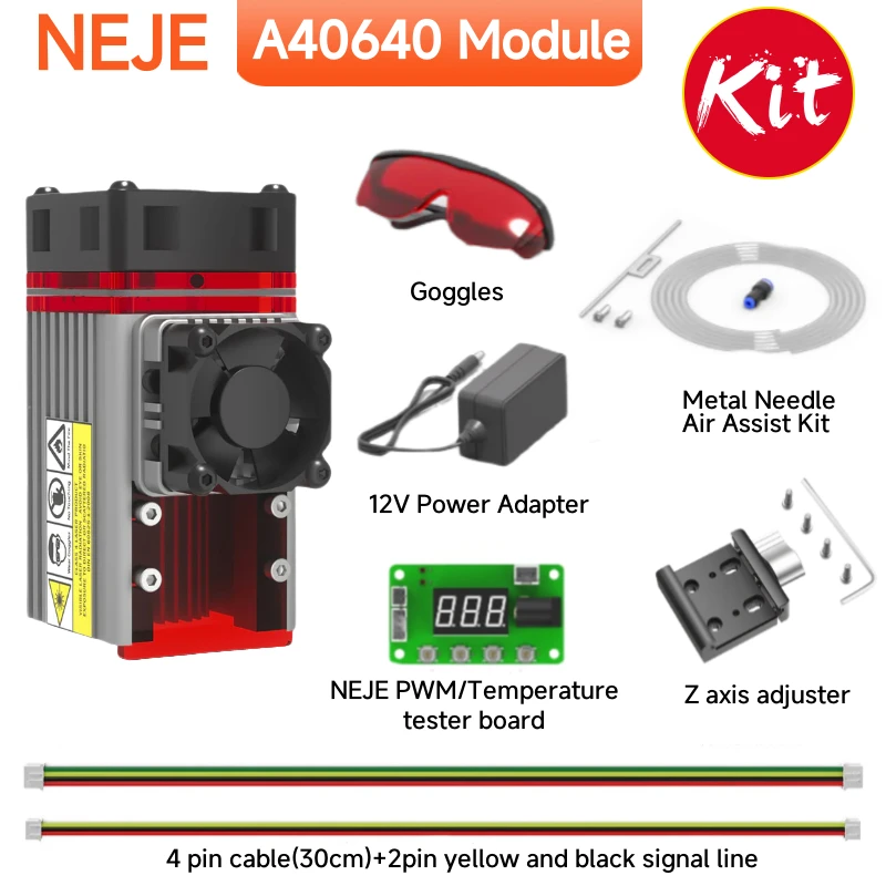 Exclusive discount woodworking tools - NEJE laser module kit 0.5-12W optical power module 450nm cnc laser A40640/N30820/E40...