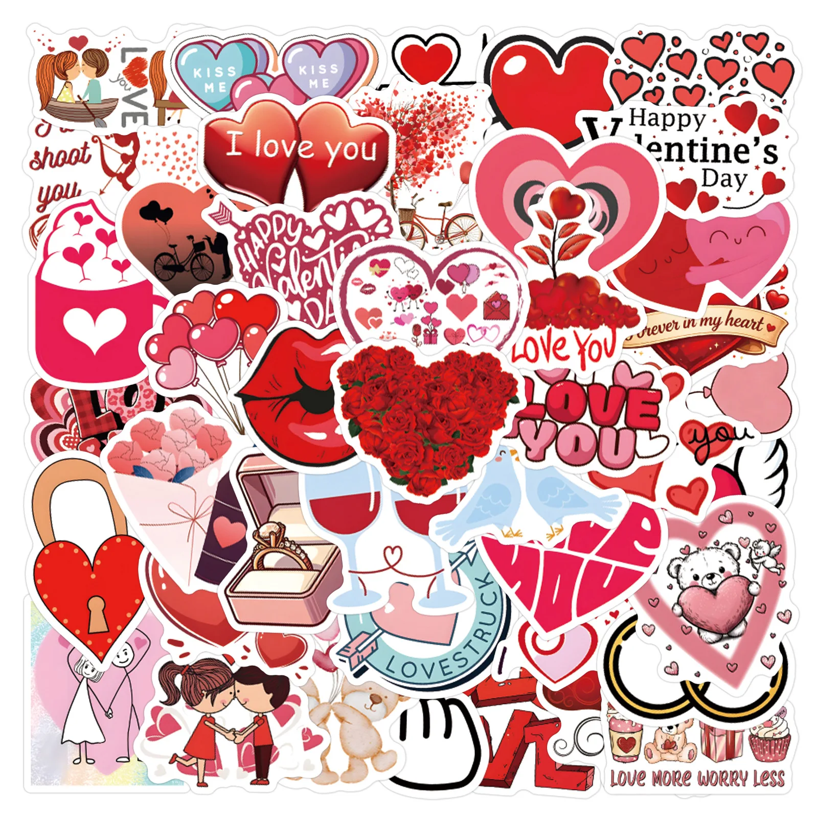 

55PCS Funny Couple Stickers Graffiti DIY Decorative Laptop Water Cup Phone Case iPad Skateboard Waterproof Stickers Kids Toy