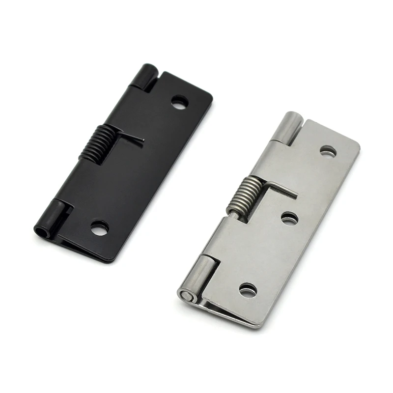 304 stainless steel spring hinge, elastic automatic closing hinge, 0 degree reset and return hinge