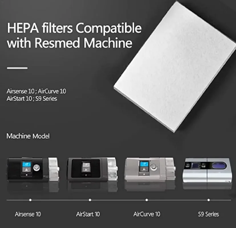 Universal CPAP Foam Filter Premium Disposable Filters Supplies for ResMed AirSense 10 S9-AirStart Series for Philips Respironics