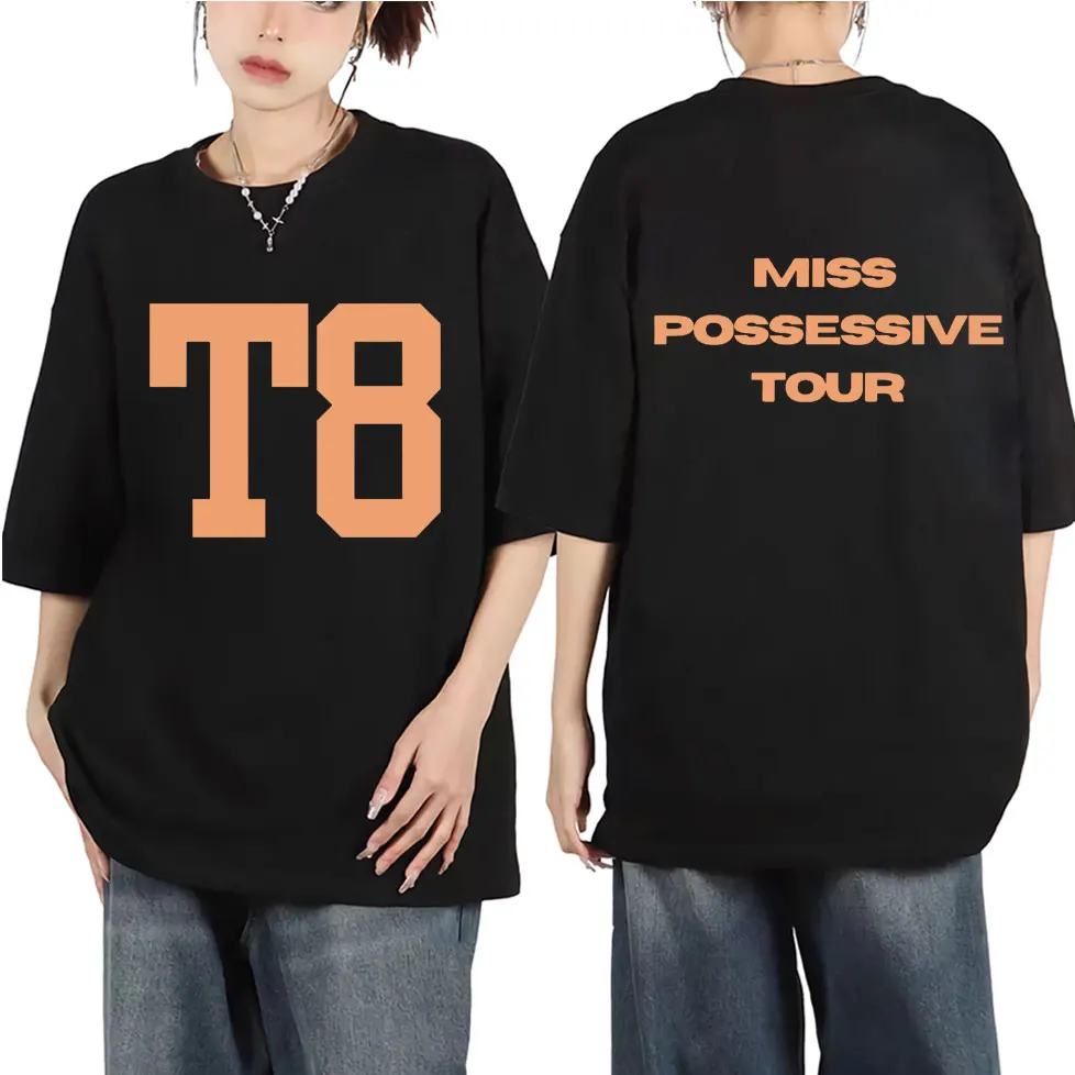 

Tate Mcrae T8 Miss Possessive Tour T-shirt Men's Women's Fashion Y2k Clothing T-shirts Harajuku Hip Hop Short Sleeve T Shirts