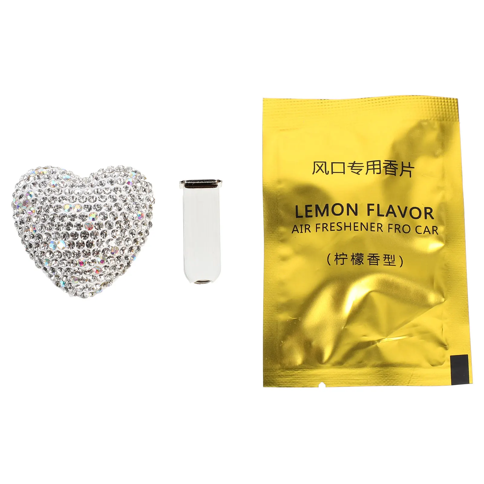 

Car Perfume Heart Shaped Rhinestone Fashion Plastic Perfume Clip Air Vent Decoration Plastic Car Decor Scented Auto Accessory