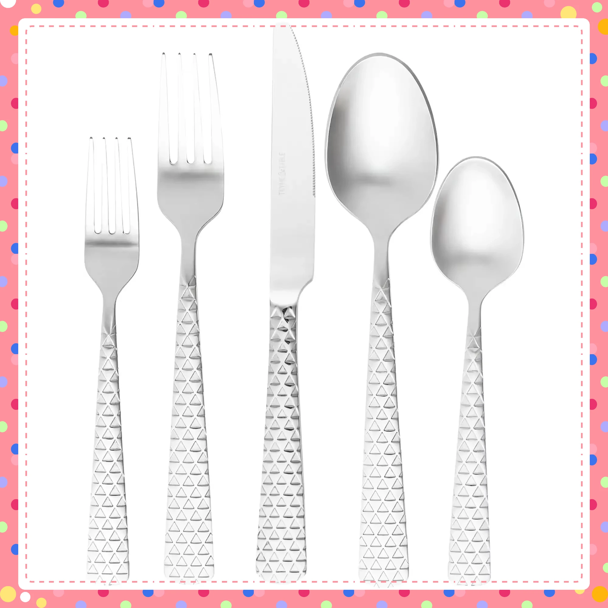 

Набор столовых приборов из нержавеющей стали, 20 предметов, сервиз за 4 шт. Можно мыть в посудомоечной машине и повседневное серебро для современной столовой.