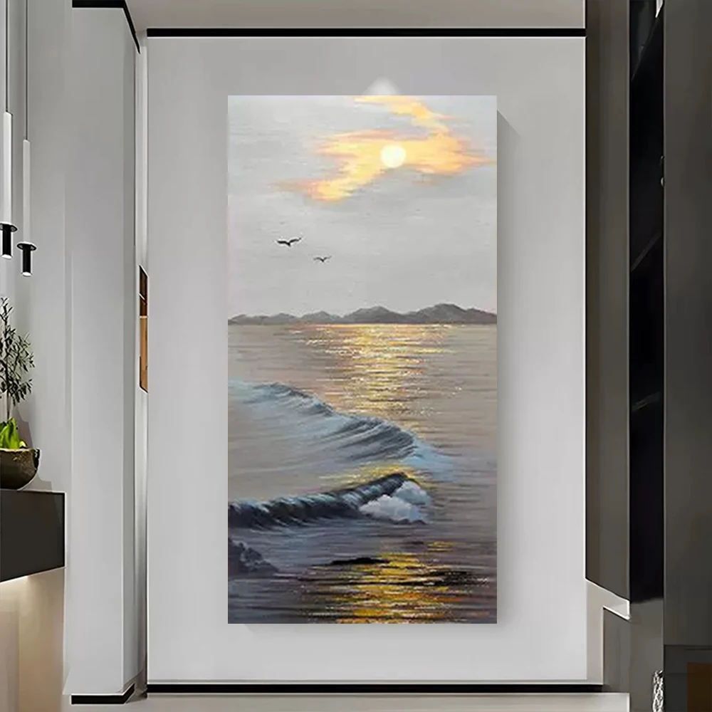 

Nordic Fashion Gold Foil Canvas Artwork Huge Oil Paintings Handmade Abstract Canvas Painting Decor Home Pop Wall Art Pictures