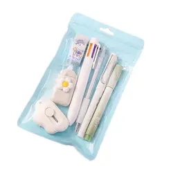 7-in-1 Stationery Set Students Prize Back to School Gift Correction Tape Birthday Present School Office Pencil Eraser Kids