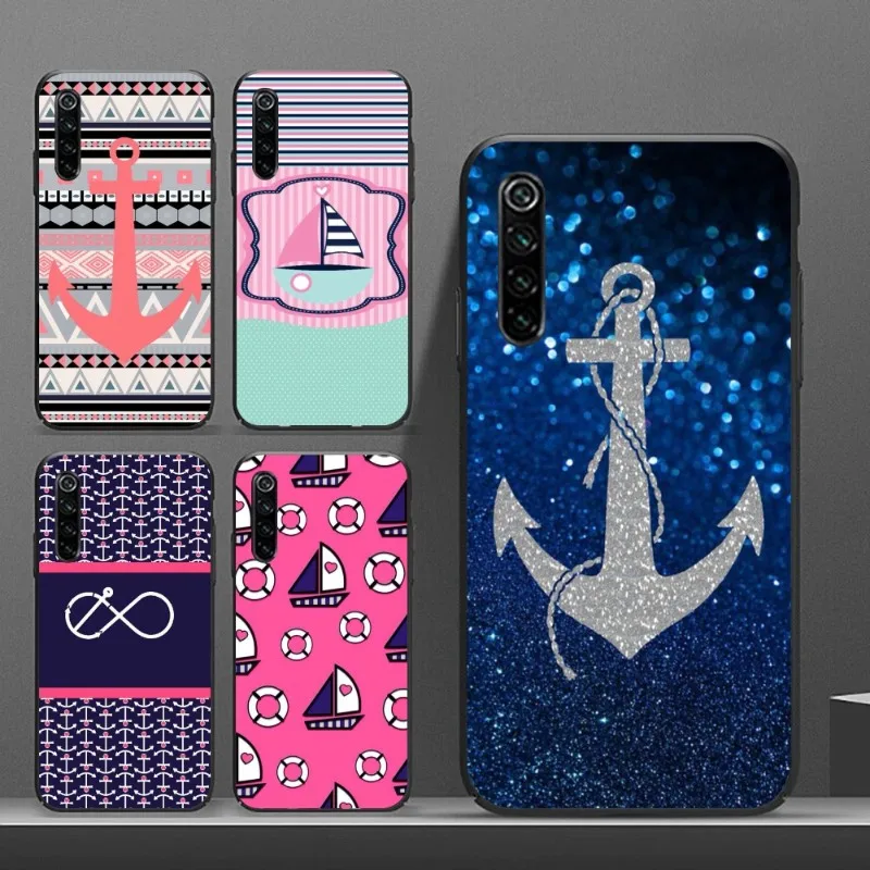 Sailor Safely Anchor Phone Case for Realme GT 2 9i 8i 7i Pro X50 X2 C35 C21 C20 C11 C3 Black Soft Cover Funda Shell