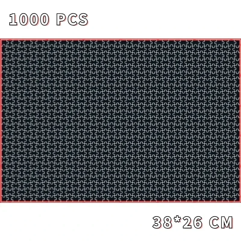 Adult MINI Jigsaw Puzzle 1000 Pieces Pure Black 38*26cm Stress Relief Entertainment Toy Paper Puzzles High Quality Festival Gift