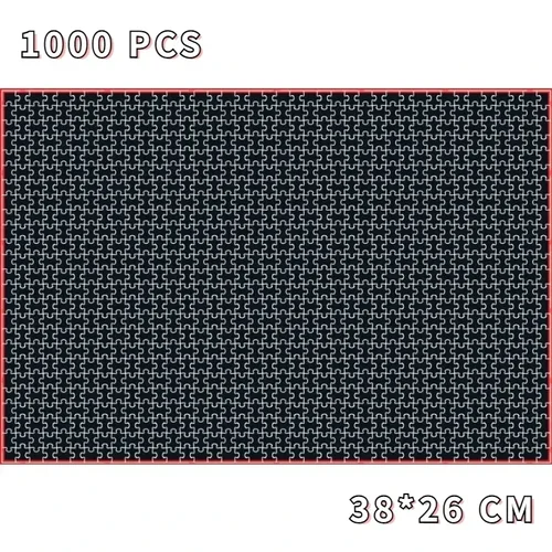 성인 미니 직소 퍼즐, 스트레스 해소 엔터테인먼트 장난감 종이 퍼즐, 하이 퀄리티 축제 선물, 1000 개, 퓨어 블랙 38x26cm 