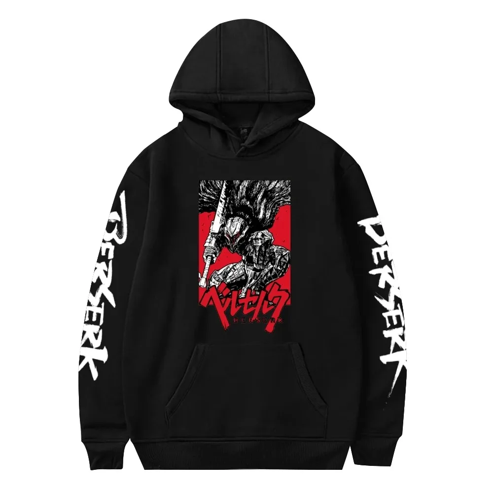 

2026 Anime Berserk Hoodie Sweatshirt Mulheres Homens Manga Longa Moda Pullover Roupas