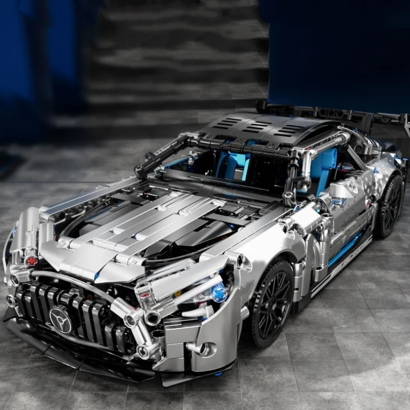 

Конструктор FUNXINEE 1310 деталей: Серебряный спортивный автомобиль, техническая модель гоночного автомобиля, набор для сборки для детей и взрослых, подарок на день рождения