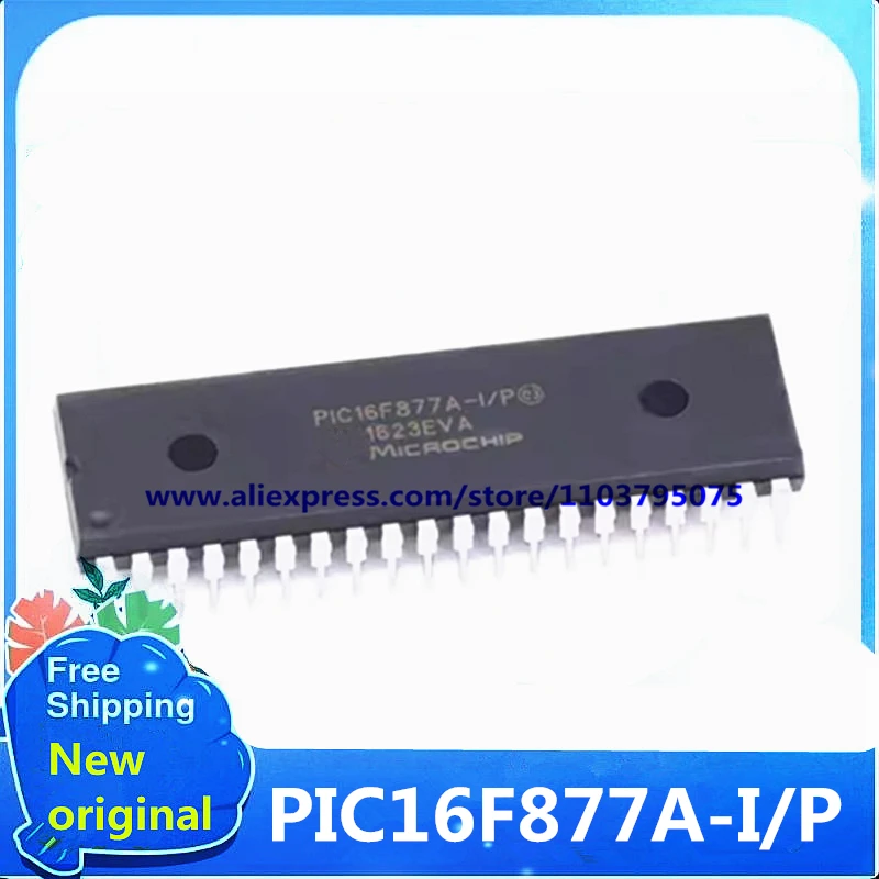 5pcs/lot PIC16F877A-I/P DIP-40 100% New and Genuine In stock