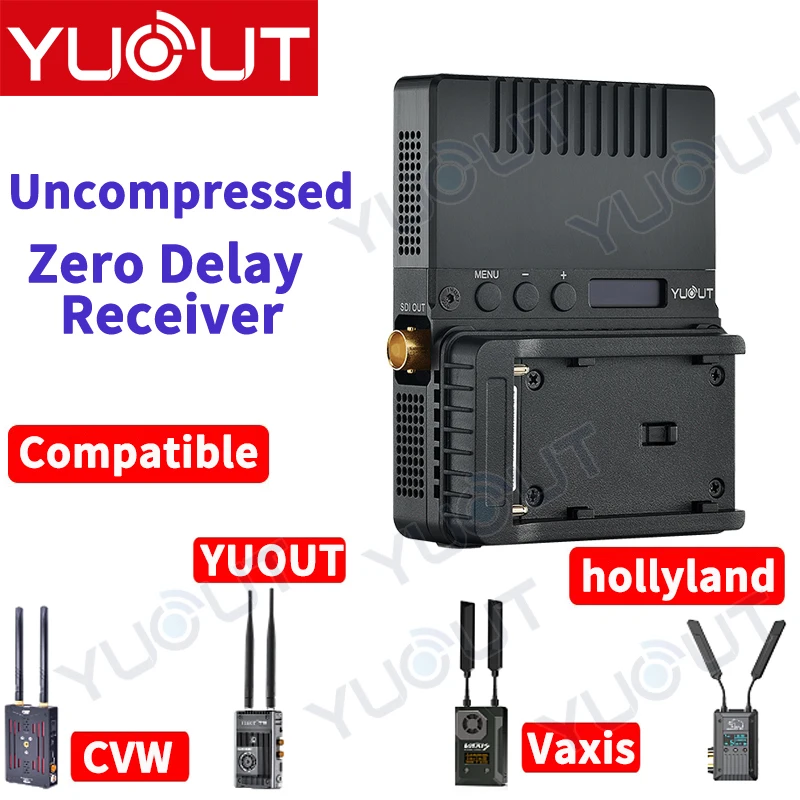 YUOUT YD-WN350-DS Compatible with CVW VAXIS hollyland WIRELESS Transmitters Universal HDMI/SDI wireless transmission Receiver