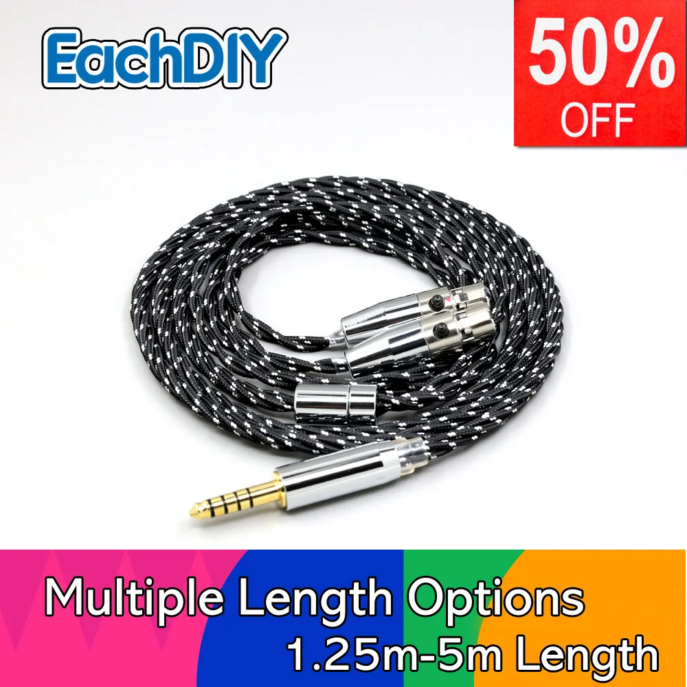 

OCC Mixed OFC Twisting Nylon Earphone Cable For Abyss AB 1266 Phi TC Dual Mini xlr 3 pin head(amame) Headphone LN008712
