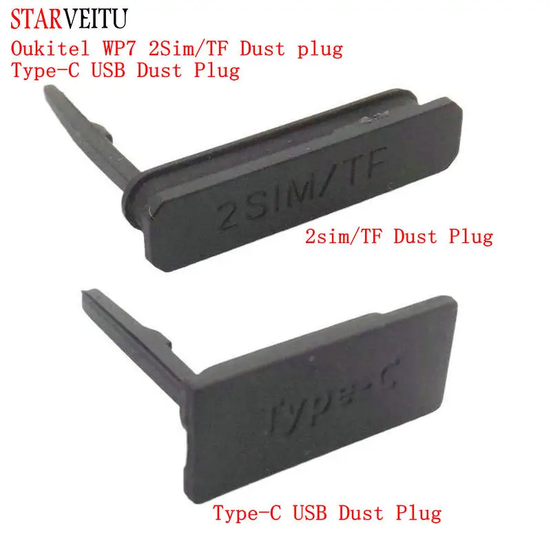 For Oukitel WP7 2SIM TF Card Dust Plug USB Dust Plug Original Type-C Charge Plug Mobile Phone Accessories