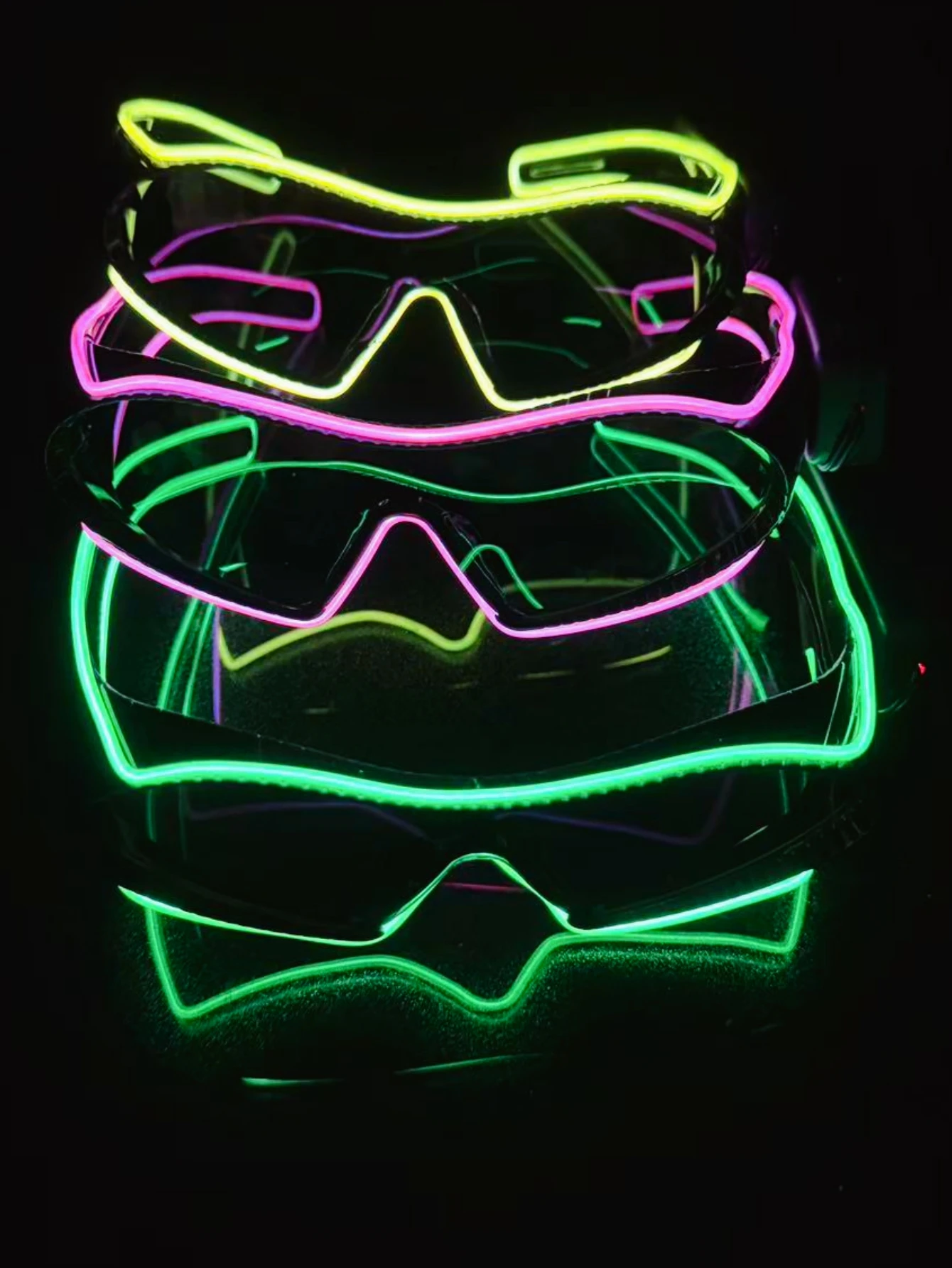 Wireless EL luminous glasses disco luminous LED online celebrity sunglasses pixel KTV bar atmosphere concert flash.