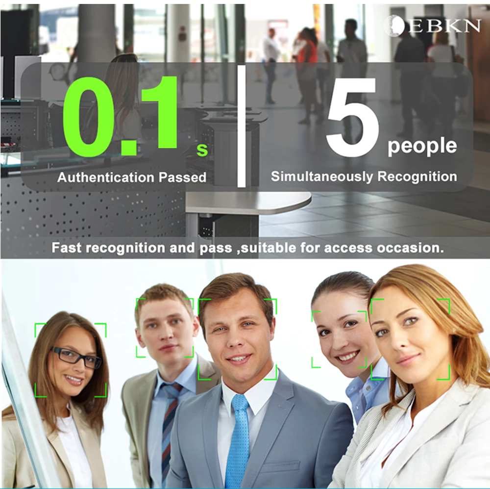 ระบบควบคุมการเข้าออกด้วยไบโอเมตริกซ์ คลาวด์ ลินุกซ์ ขนาด 8 นิ้ว พร้อมระบบบันทึกเวลาทำงานและระบบจดจำใบหน้า