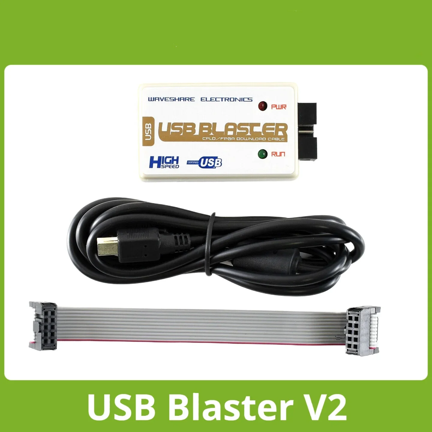Waveshare USB Blaster Download Cable for ALTERA FPGA,CPLD Programmer Debugger USB 2.0 connection to PC,JTAG, AS, PS to target de