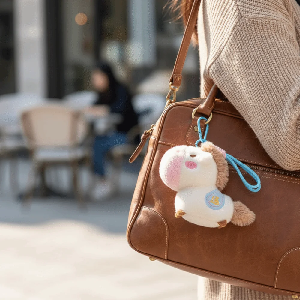 

Cartoon Horse Stuffed Keychain Stuffed Keyring Colourful Horse Pendant Soft Cute Simulation Horse Keychain Room Decoration