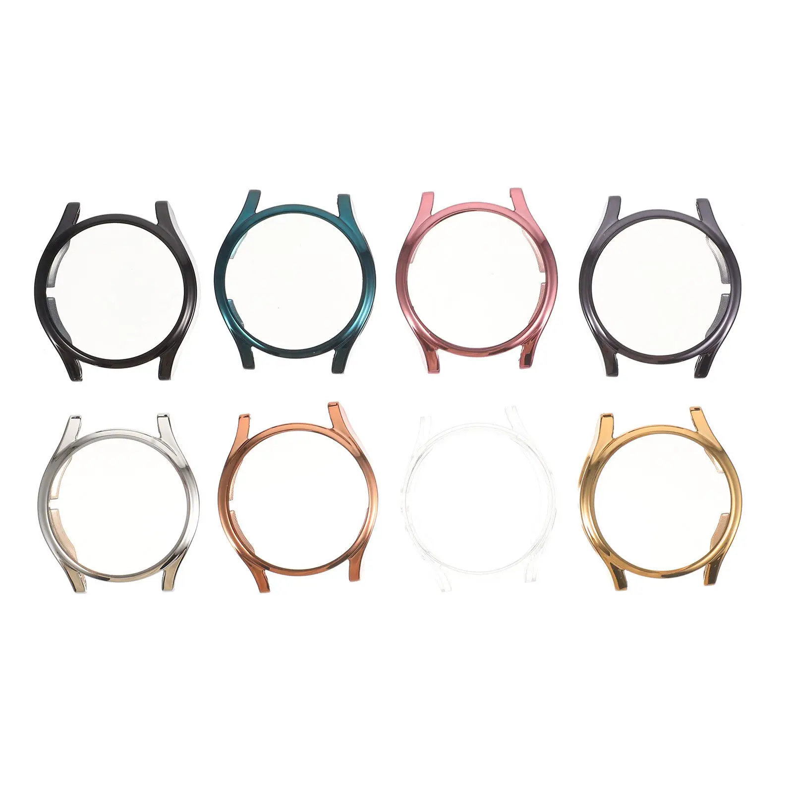 

8Pcs Electroplated Tpu Watch Protection Shell Wear-Resistant Smartwatch Case Shockproof Anti-Scratch Covers Compatible