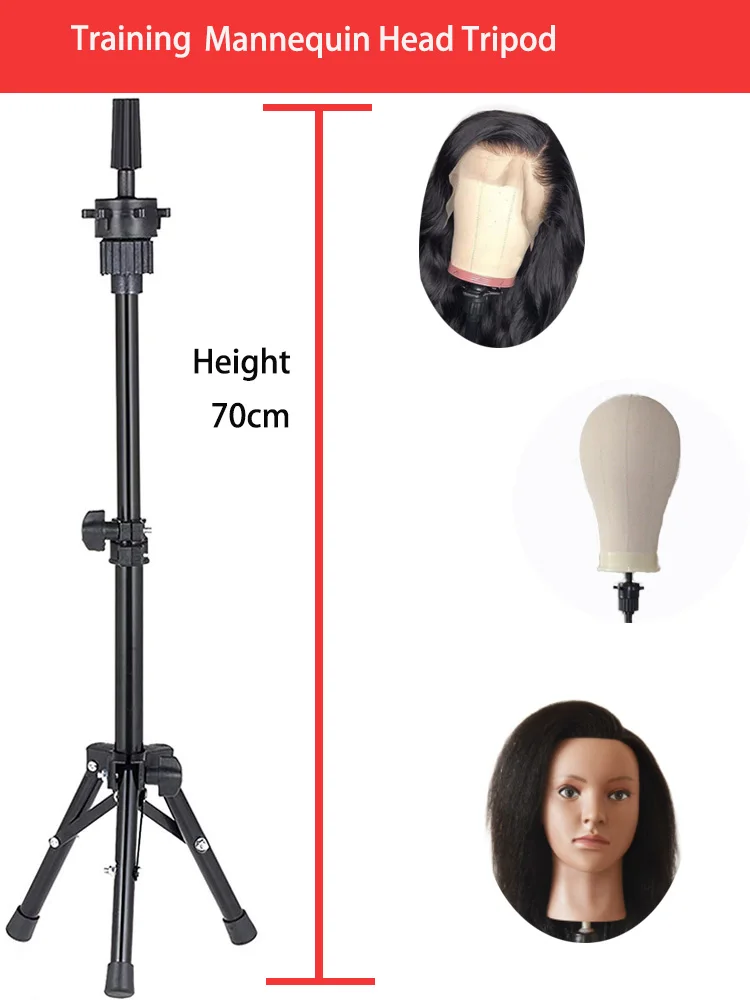 Cheap Canvas Head Clamp Bracket Doll Head Support Wig Stand For Wig Make Training Mannequin Head Tripod Holder Wig Accessories