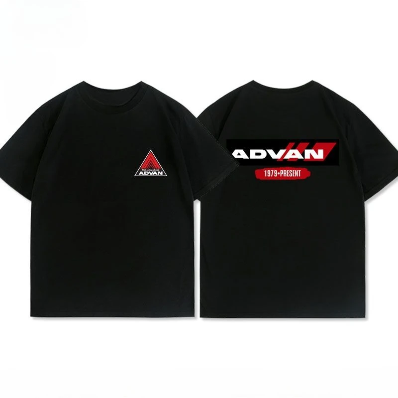 

Japan JDM Modified Yokohama Advan Wheel Hub Short-sleeved Clothing Summer Men's and Women's Casual Wear Loose Cotton T-shirt