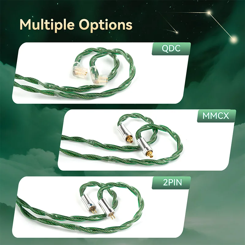 KBEAR Aegis Wire MH04 4 النوى كابل ترقية سماعة الرأس OFC HiFi عالي النقاء مطلي بالفضة #4