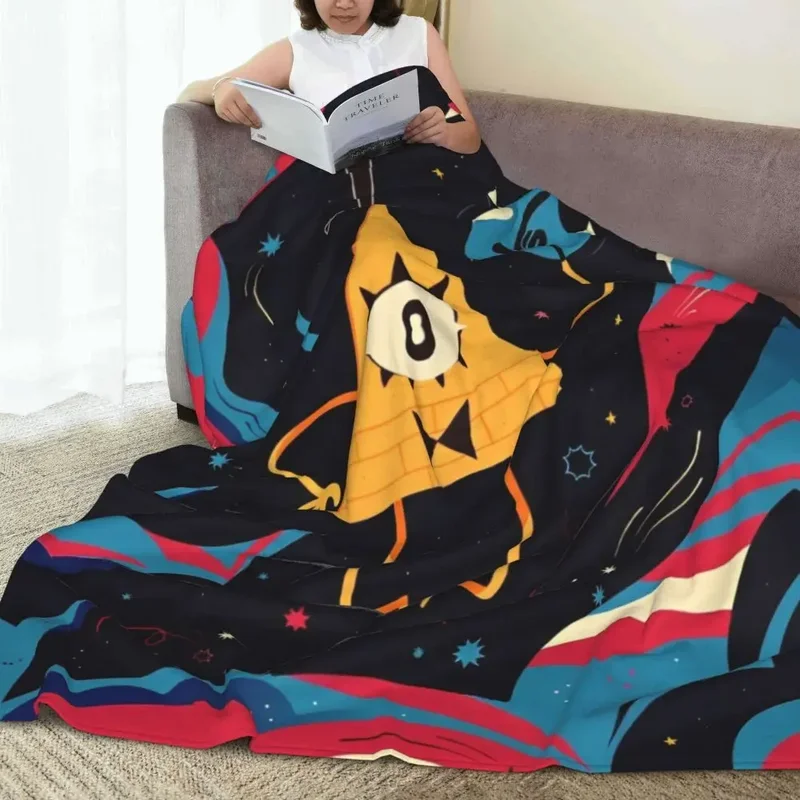 Gravity Falls Bill Cipher Knitted Blankets Cartoon Anime Fleece Throw Blanket Bed Sofa Decoration Lightweight Bedspreads@0 #