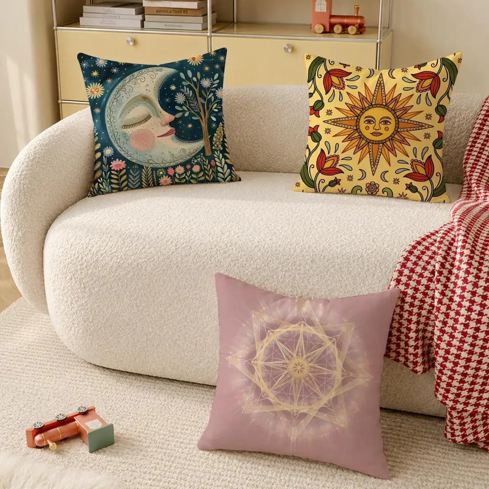 art Nordic Midsummer Festival Cushion Cover Pillow Cover Decorative Throw Couch Home Decor for Living Room Sofa